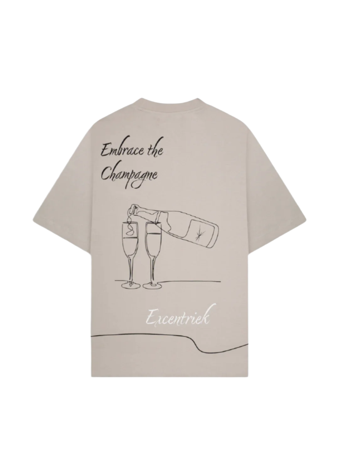 Champagne Oversized T-shirt Stone Grey