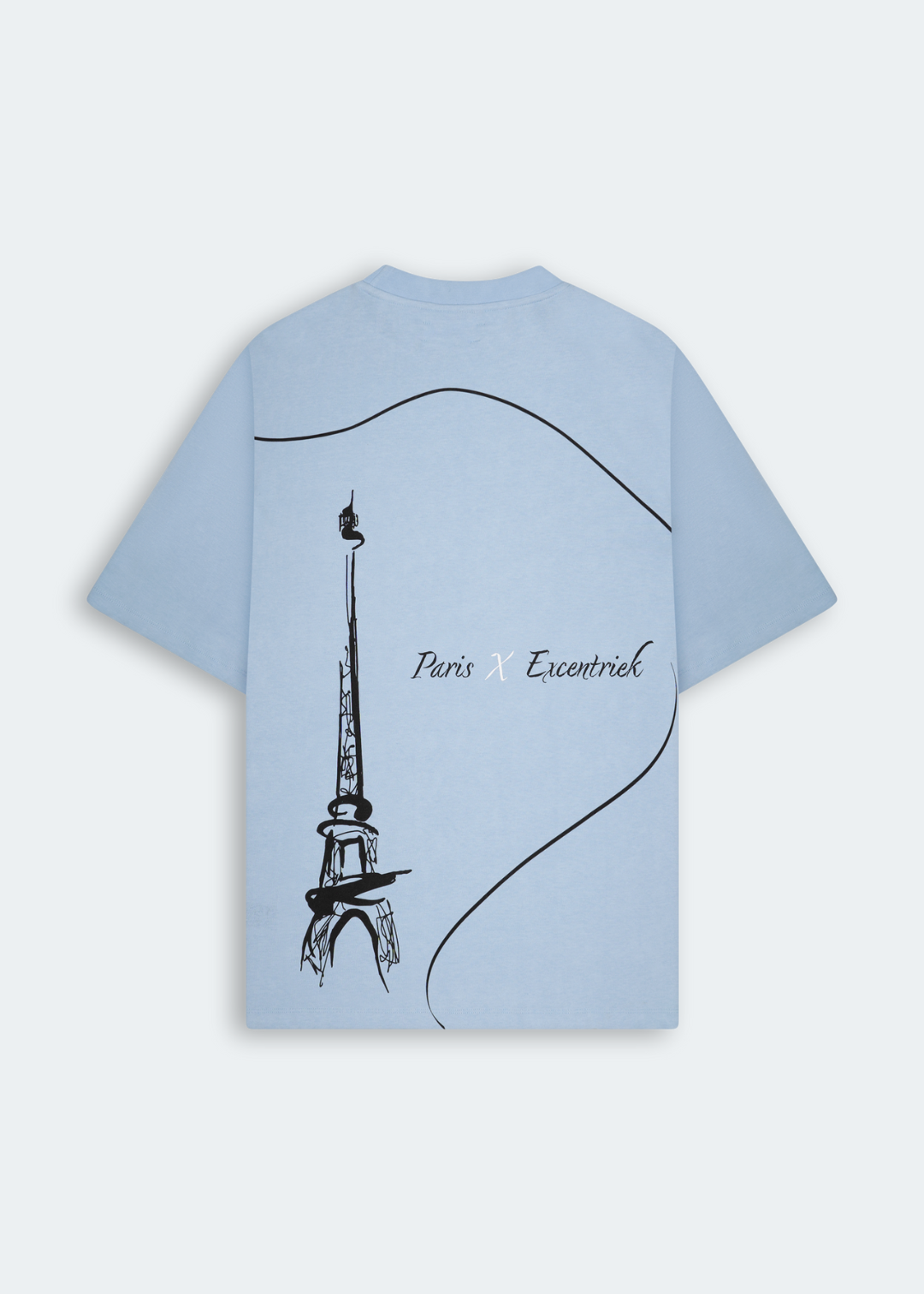 Paris X Excentriek Oversized T-Shirt Sky Blue