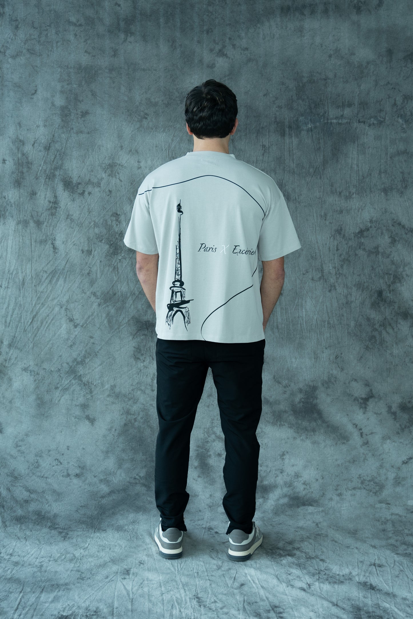 Paris X Excentriek Oversized T-Shirt Stone Grey