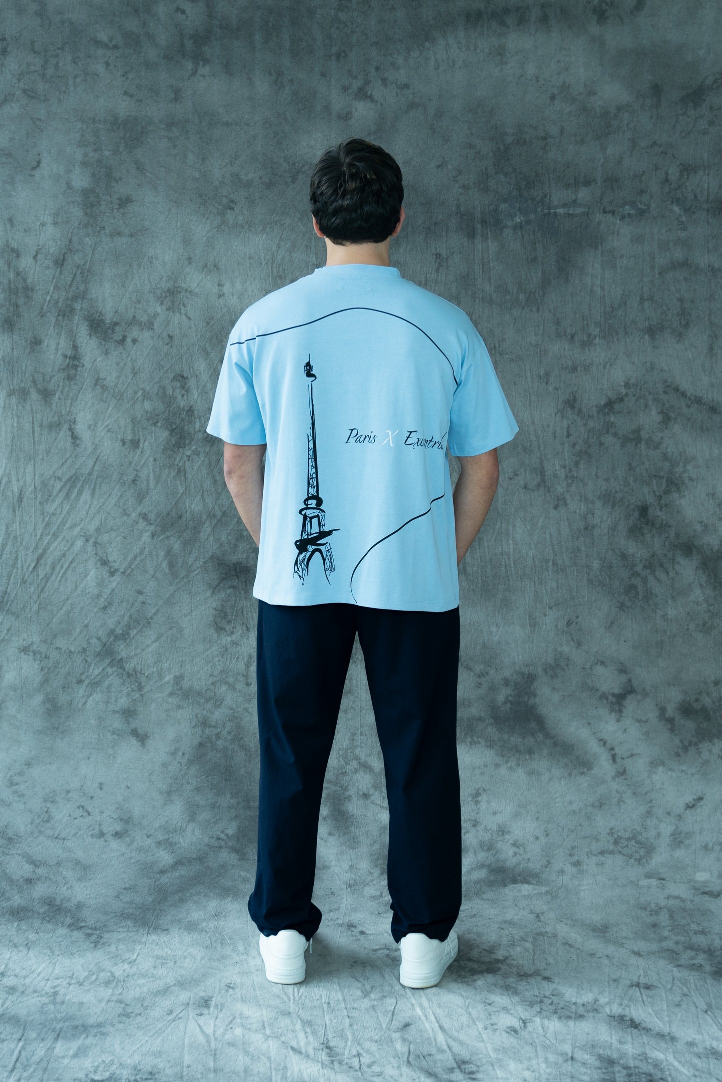 Paris X Excentriek Oversized T-Shirt Sky Blue