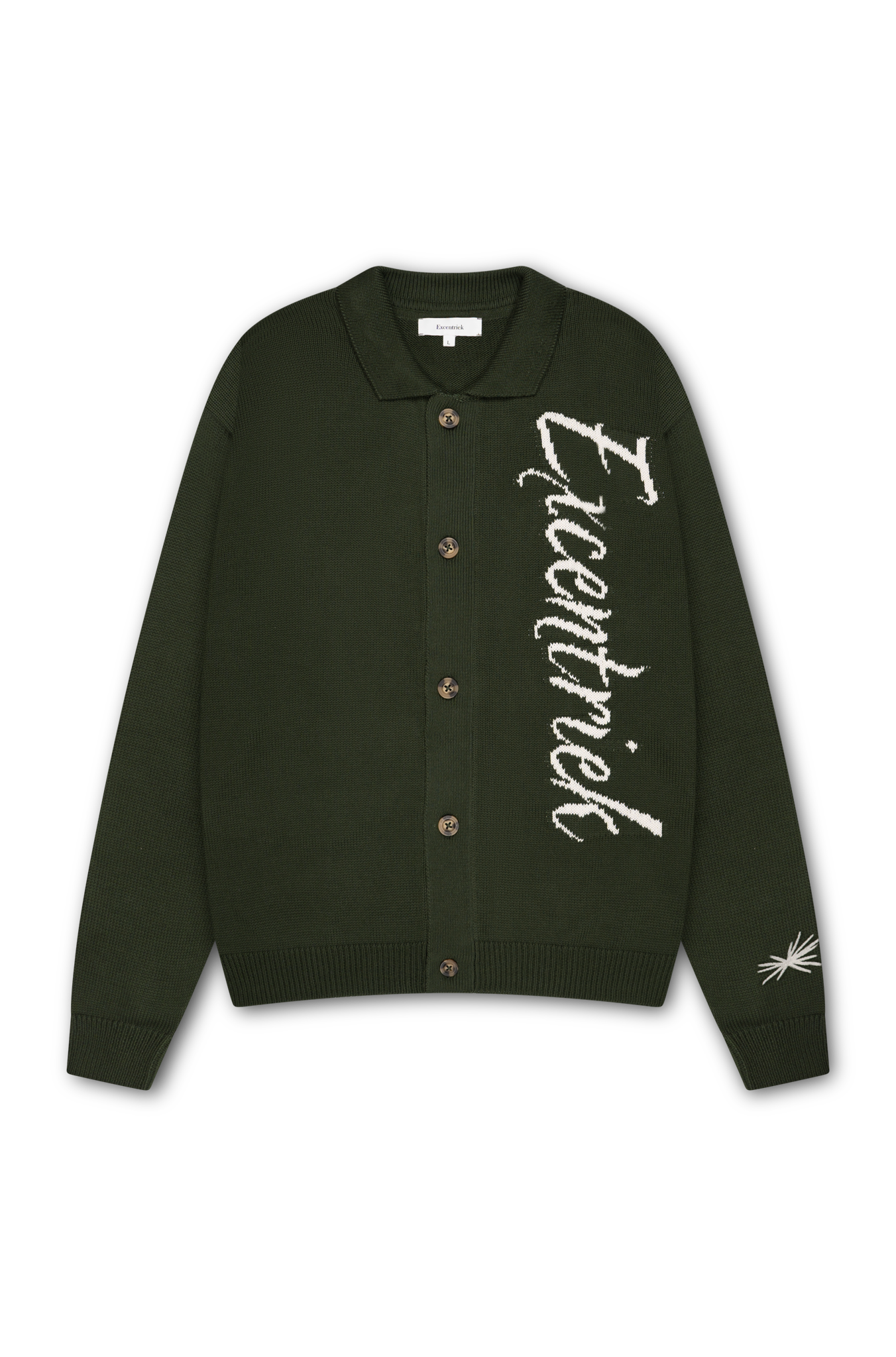 Excentriek Knitted Cardigan Forest Green