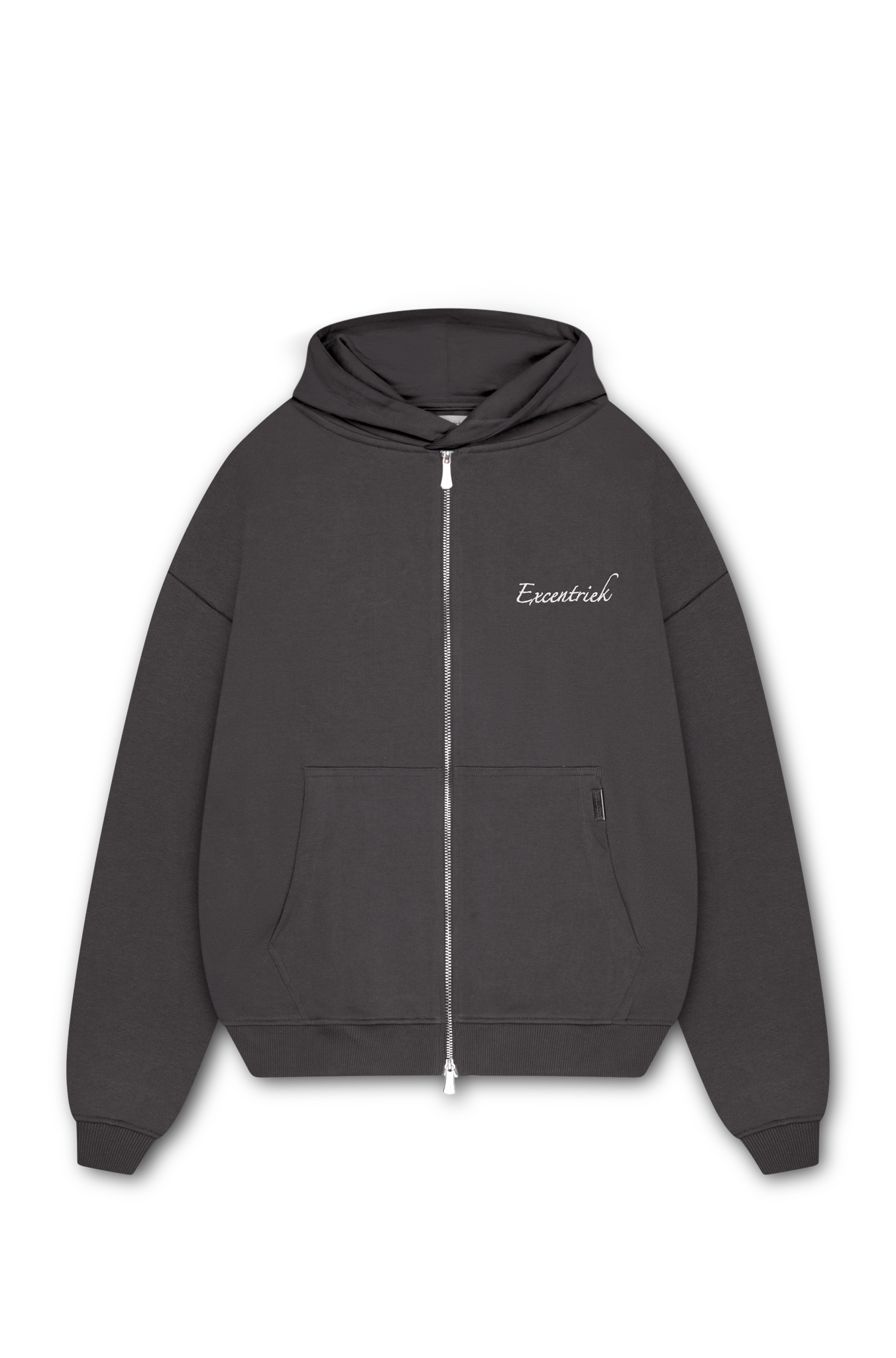 Excentriek Essential Double Zipped Hoodie Fog Grey