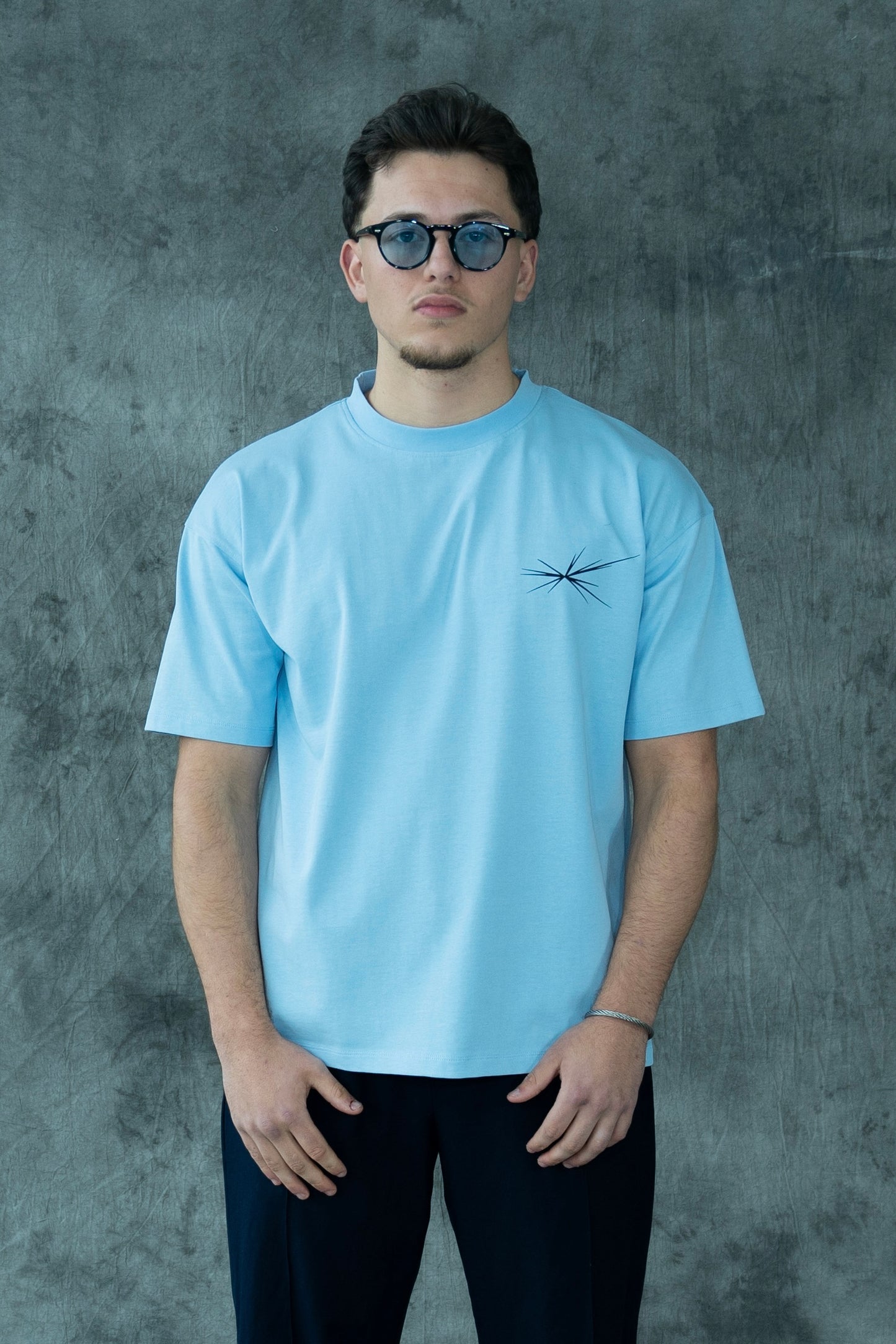 Paris X Excentriek Oversized T-Shirt Sky Blue