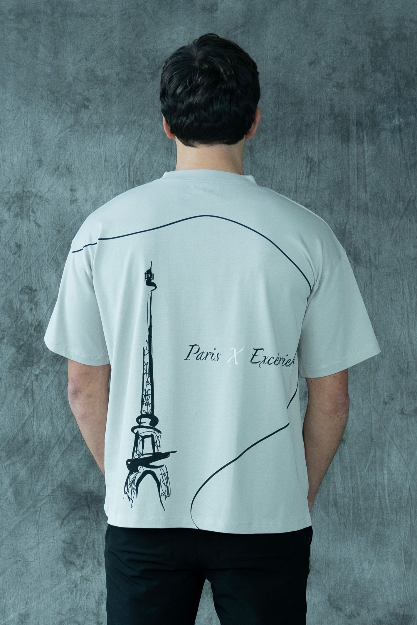 Paris X Excentriek Oversized T-Shirt Stone Grey