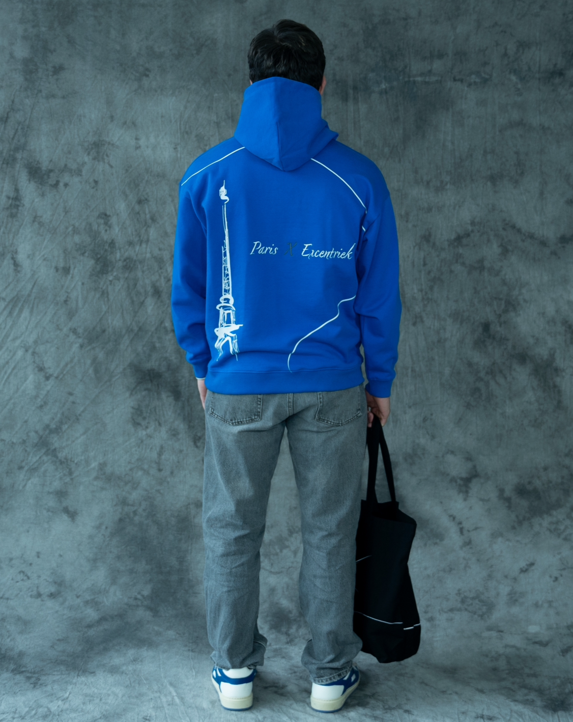 Paris X Excentriek Heavy Hoodie Cobalt Blue